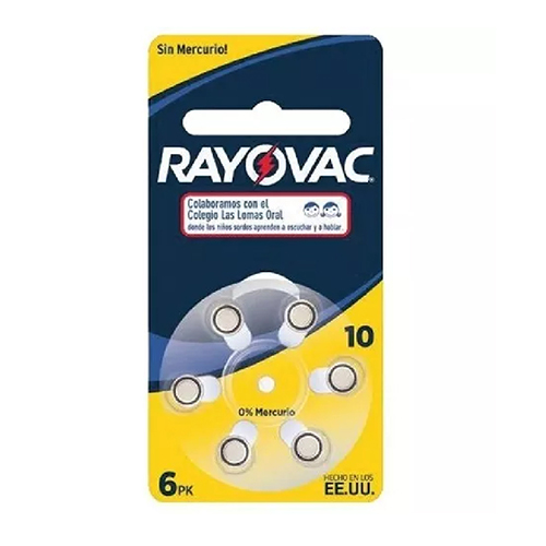 Pilas para audífonos Rayovac 10 - EMSUR